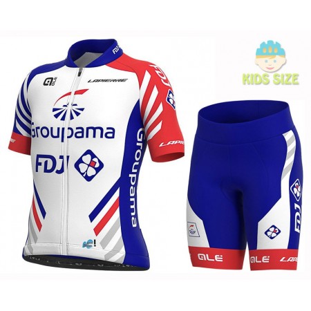 Completo Maglia Ciclismo + Pantaloncino 2020 Groupama-FDJ Bambinio N001